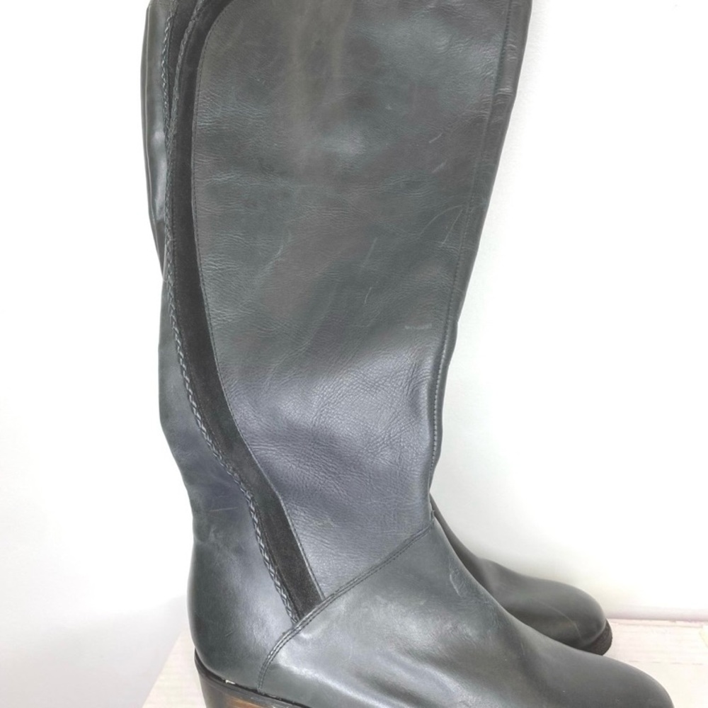 Naughty Monkey off Black Leather Over the Knee Boots
